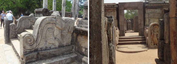 The entrance steps and inner sanctuary of Hatadage.