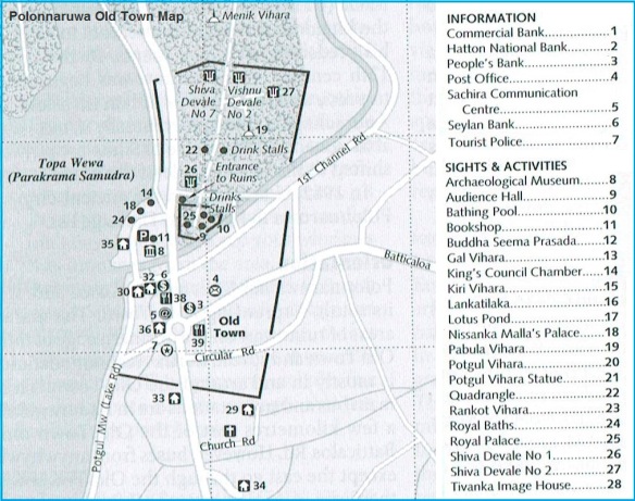 City map of Polonnaruwa 