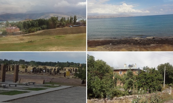 Photos of Bitlis, Van Lake and old tombstones and street of the Ahlat Town. 